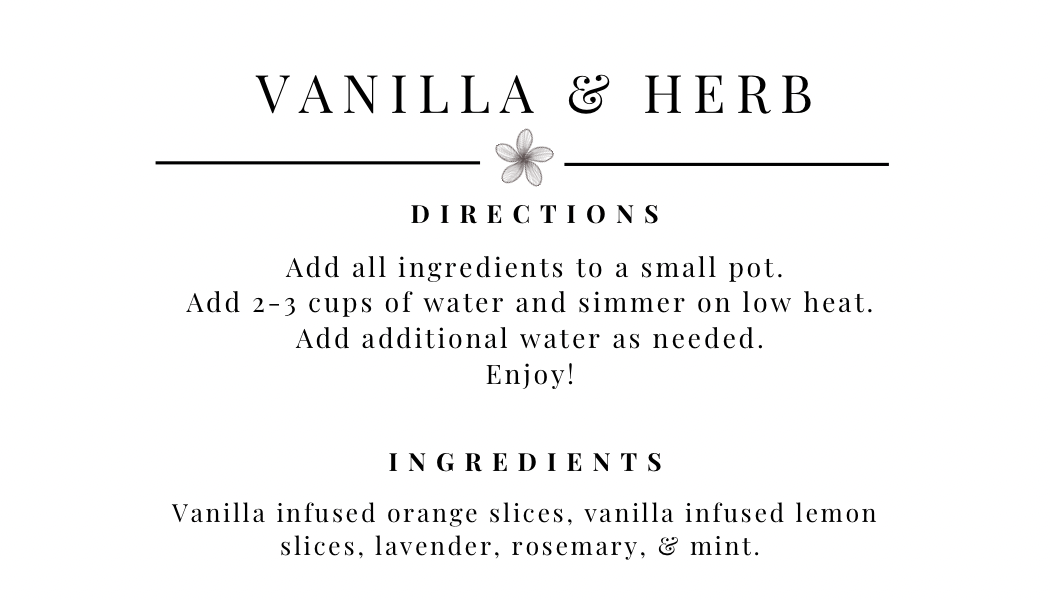 Vanilla and Herb Simmer Pot Kit
